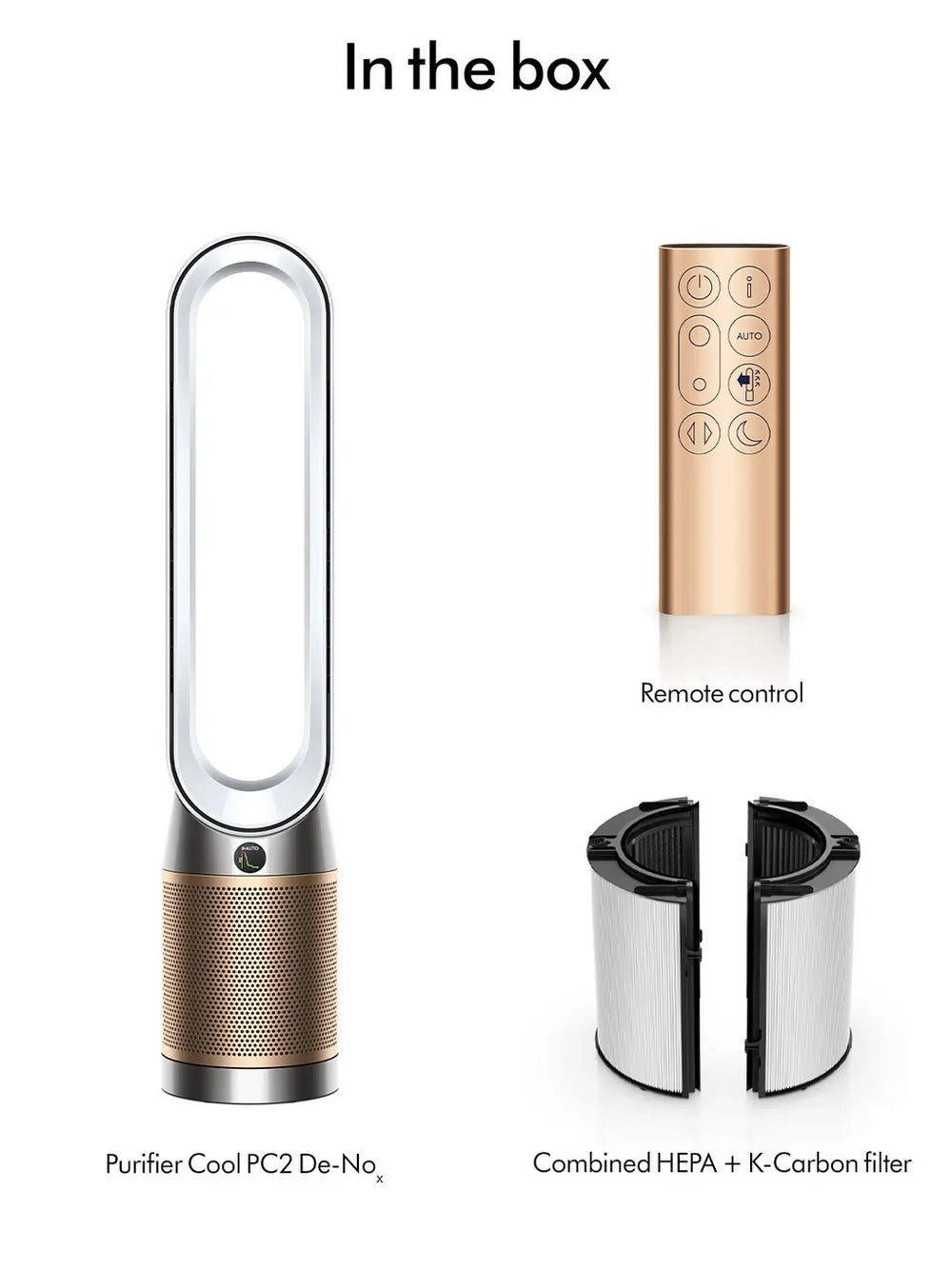 Dyson TP12 Air Purifier Fan, White/Gold