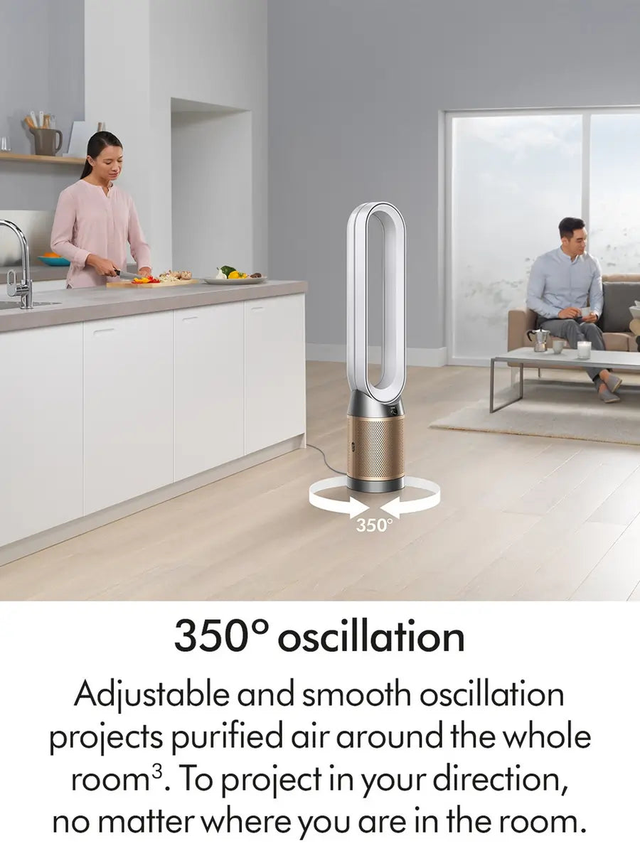 Dyson TP12 Air Purifier Fan, White/Gold