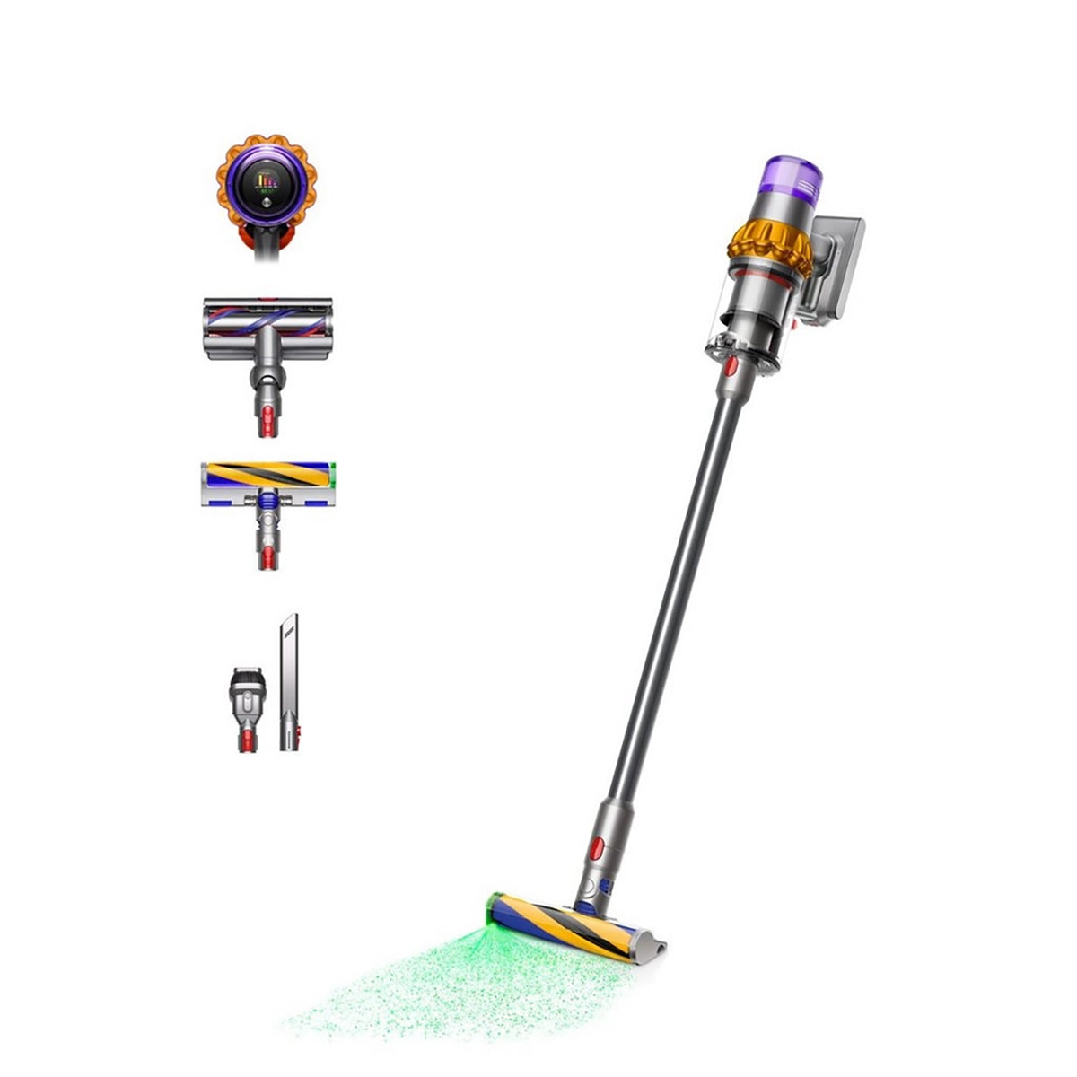 Dyson V15-2024 Cordless Vacuum, 60 Minutes Run Time, Root Cyclone Technology - Yellow/Nickel