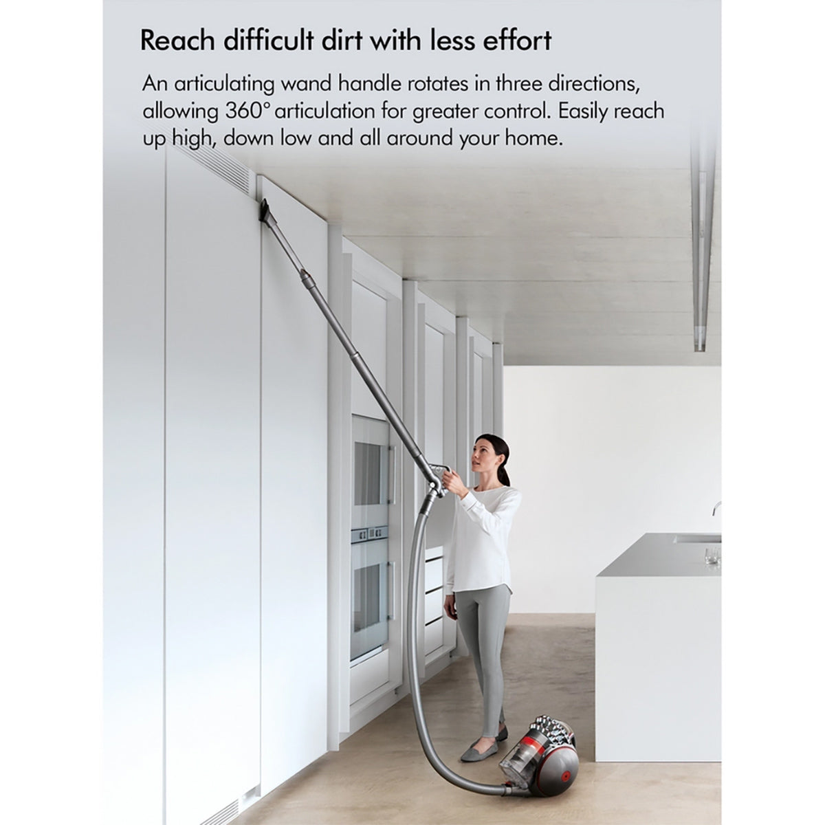 Dyson BIGBALLMULTIFL2 Cylinder Vacuum Cleaner, 2 Tier Radial Cyclones - Yellow, Stainless Steel