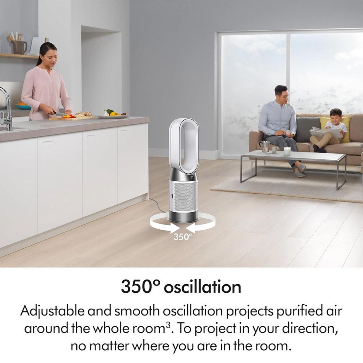 Dyson HP11 Hot + Cool Purifier, 290L Airflow - White