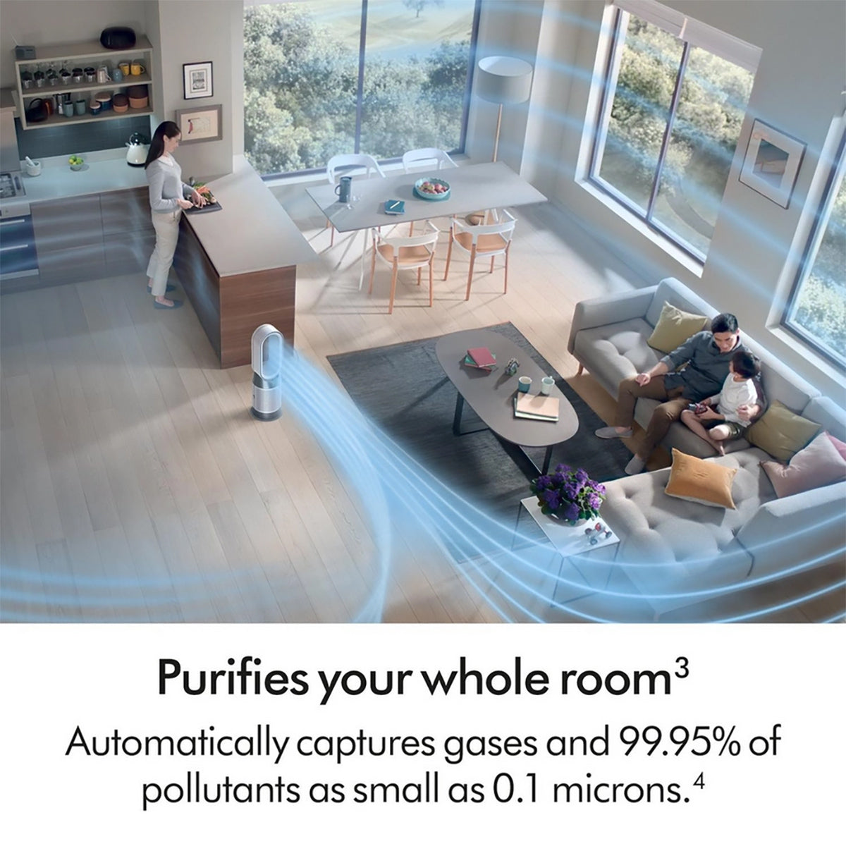 Dyson HP11 Hot + Cool Purifier, 290L Airflow - White