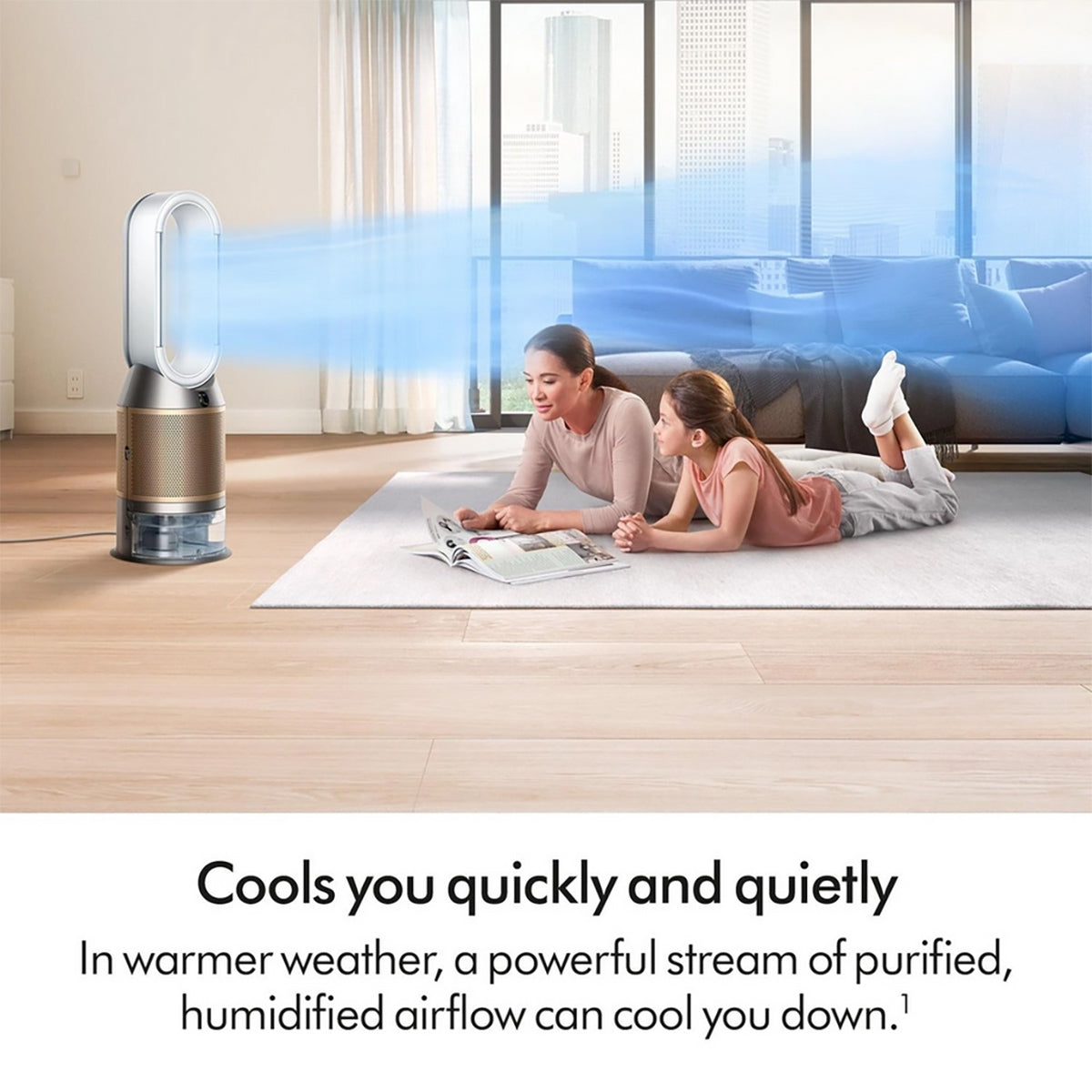 Dyson PH05 De-Nox Humidify & Cool Purifier, White/Gold