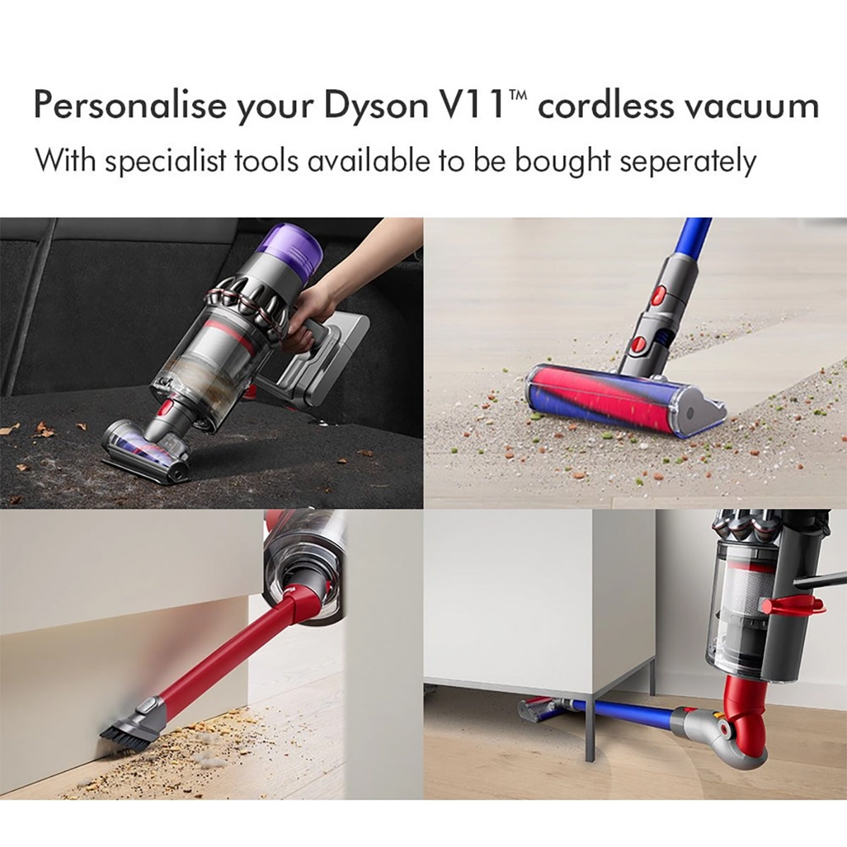 Dyson V11-2023 Cordless Stick Vacuum Cleaner, 60 Minutes Run Time, LCD Screen - Blue