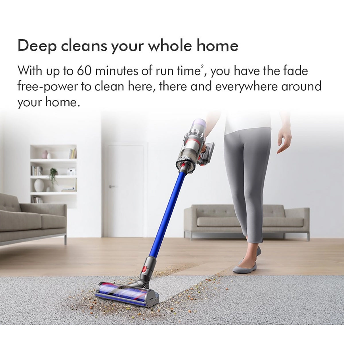 Dyson V11-2023 Cordless Stick Vacuum Cleaner, 60 Minutes Run Time, LCD Screen - Blue