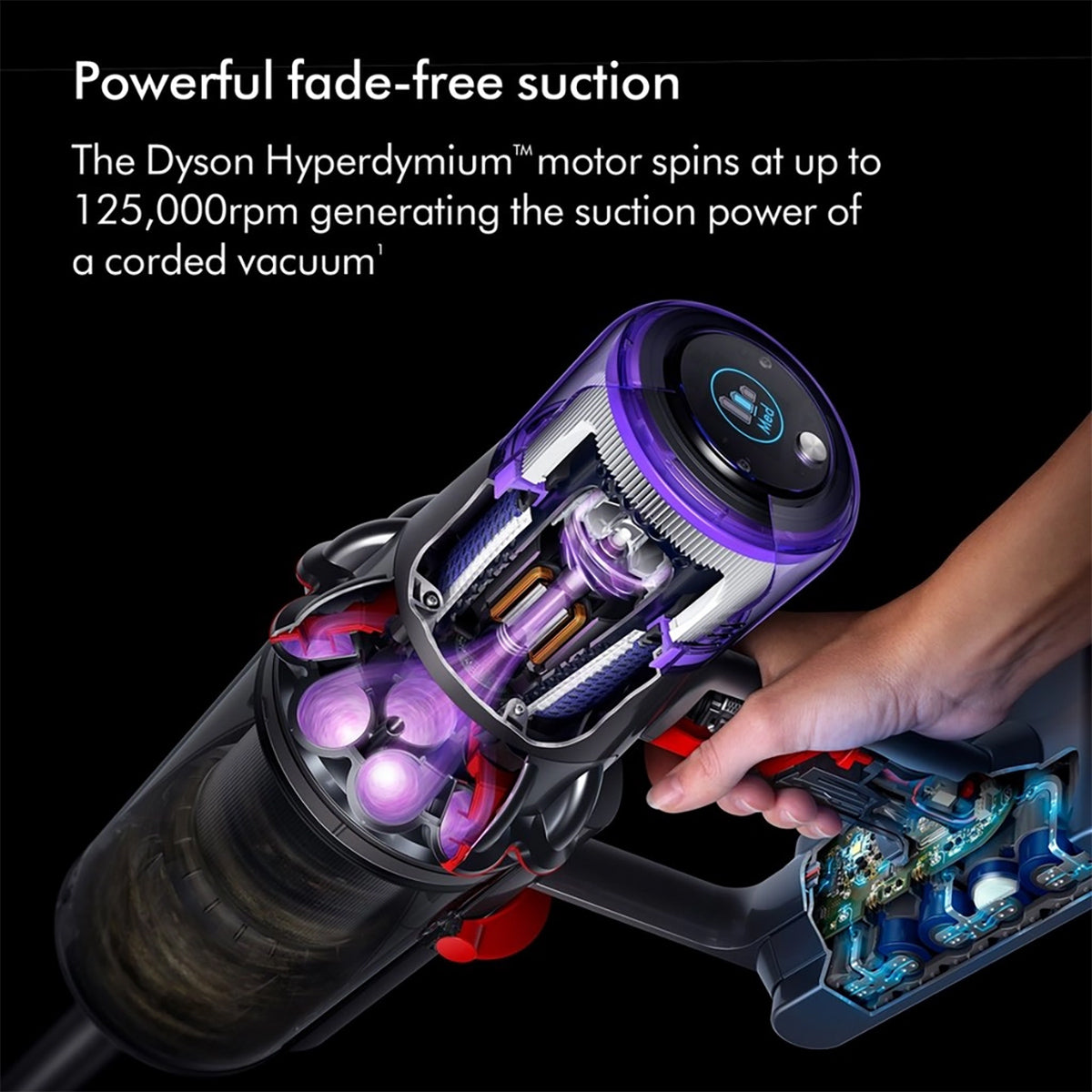Dyson V11ADVANCED-24 Cordless Vacuum Cleaner, 60 Minutes Run Time - Nickel, Purple