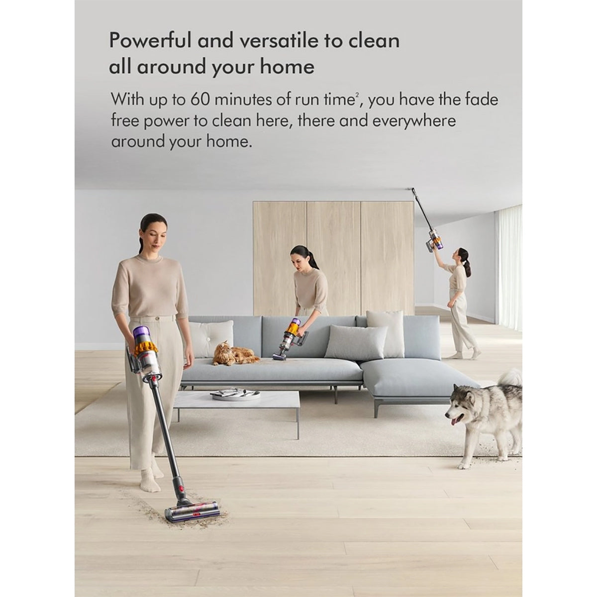 Dyson V15-2024 Cordless Vacuum, 60 Minutes Run Time, Root Cyclone Technology - Yellow/Nickel