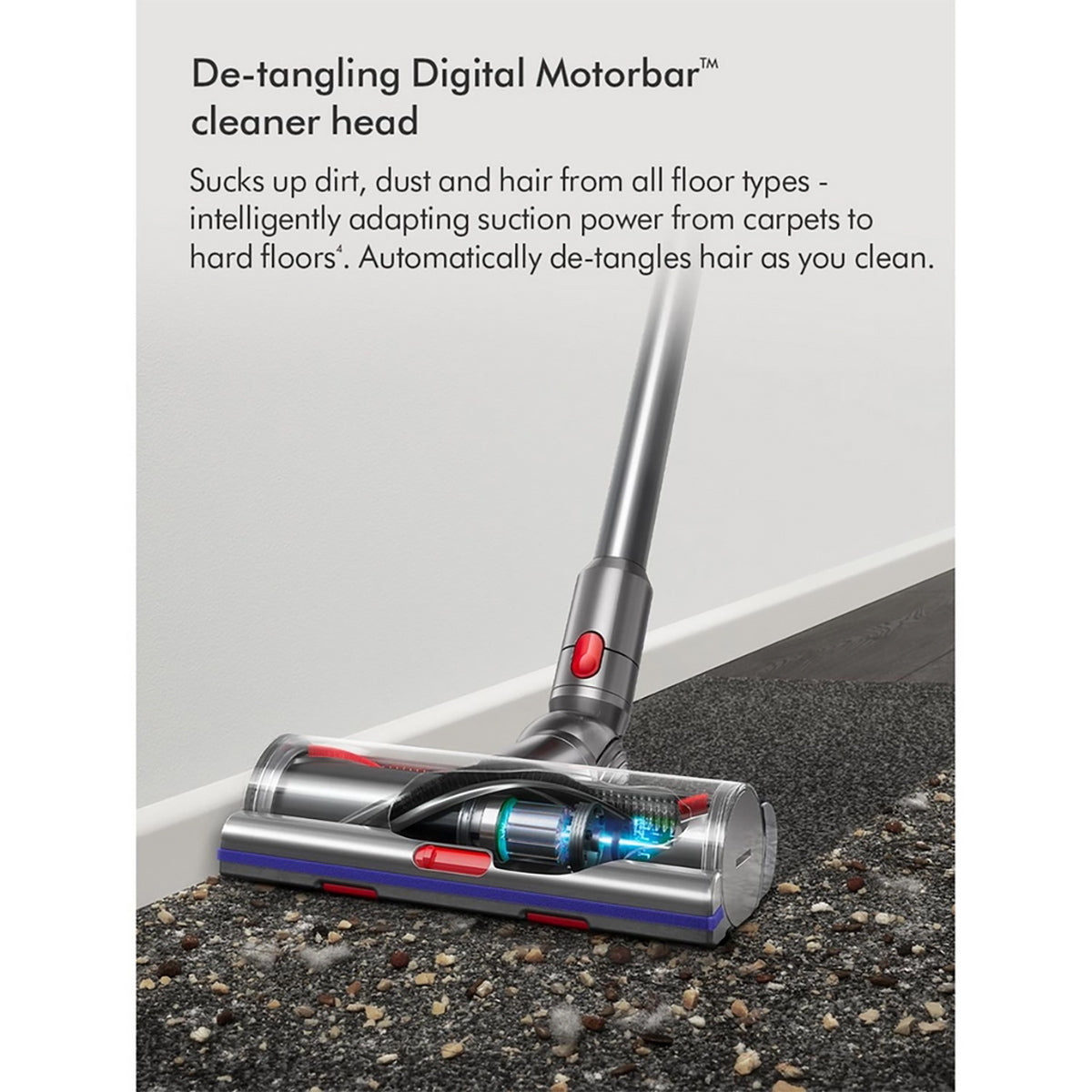 Dyson V15EXTRA Handheld Stick Vacuum Cleaner, 60 Minutes Run Time - Nickel/Blue