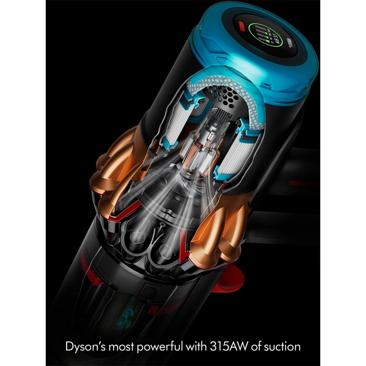 Dyson V16PISTONANML Piston Animal Cordless Vacuum, 70 Minutes Run Time - Black/Copper