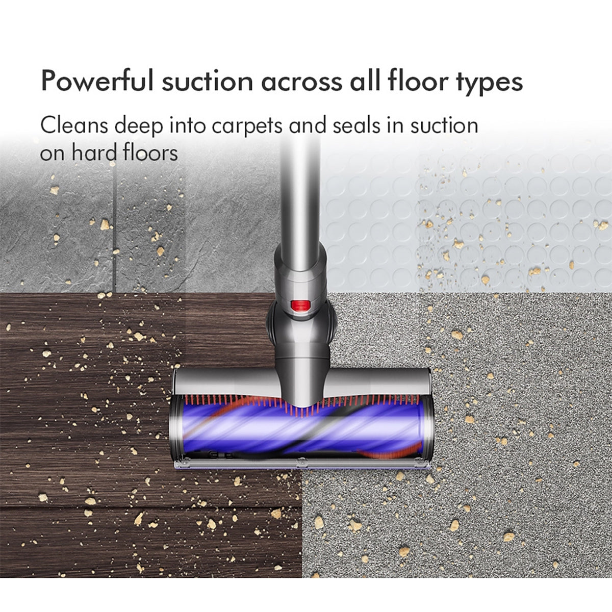 Dyson V8ADVANCED-24 Cordless Vacuum Cleaner, 40 Minutes Run Time - Silver/Nickel