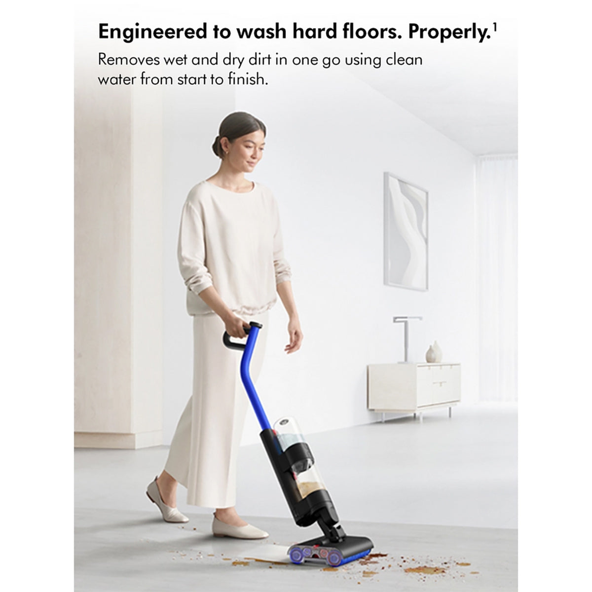 Dyson WASHG1 Wet Floor Cleaner For Hard Floors, 35 Minutes Run Time - Matte Black/Ultra Blue