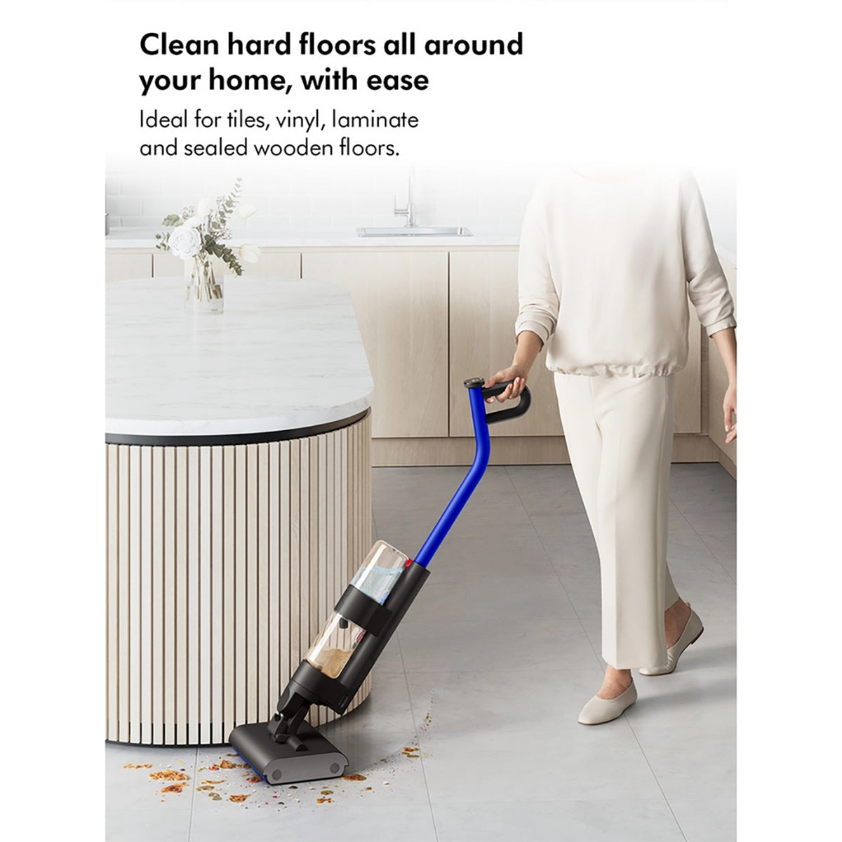 Dyson WASHG1 Wet Floor Cleaner For Hard Floors, 35 Minutes Run Time - Matte Black/Ultra Blue