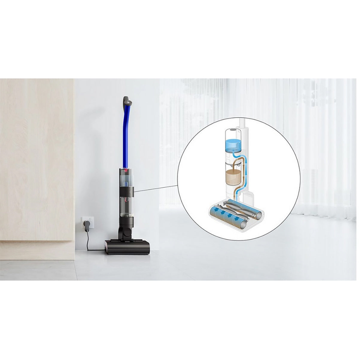 Dyson WASHG1 Wet Floor Cleaner For Hard Floors, 35 Minutes Run Time - Matte Black/Ultra Blue
