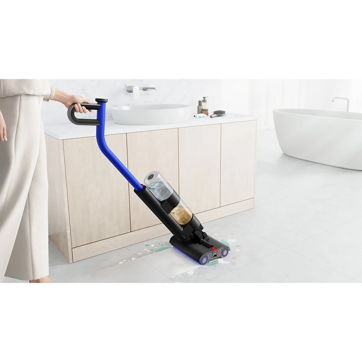 Dyson WASHG1 Wet Floor Cleaner For Hard Floors, 35 Minutes Run Time - Matte Black/Ultra Blue