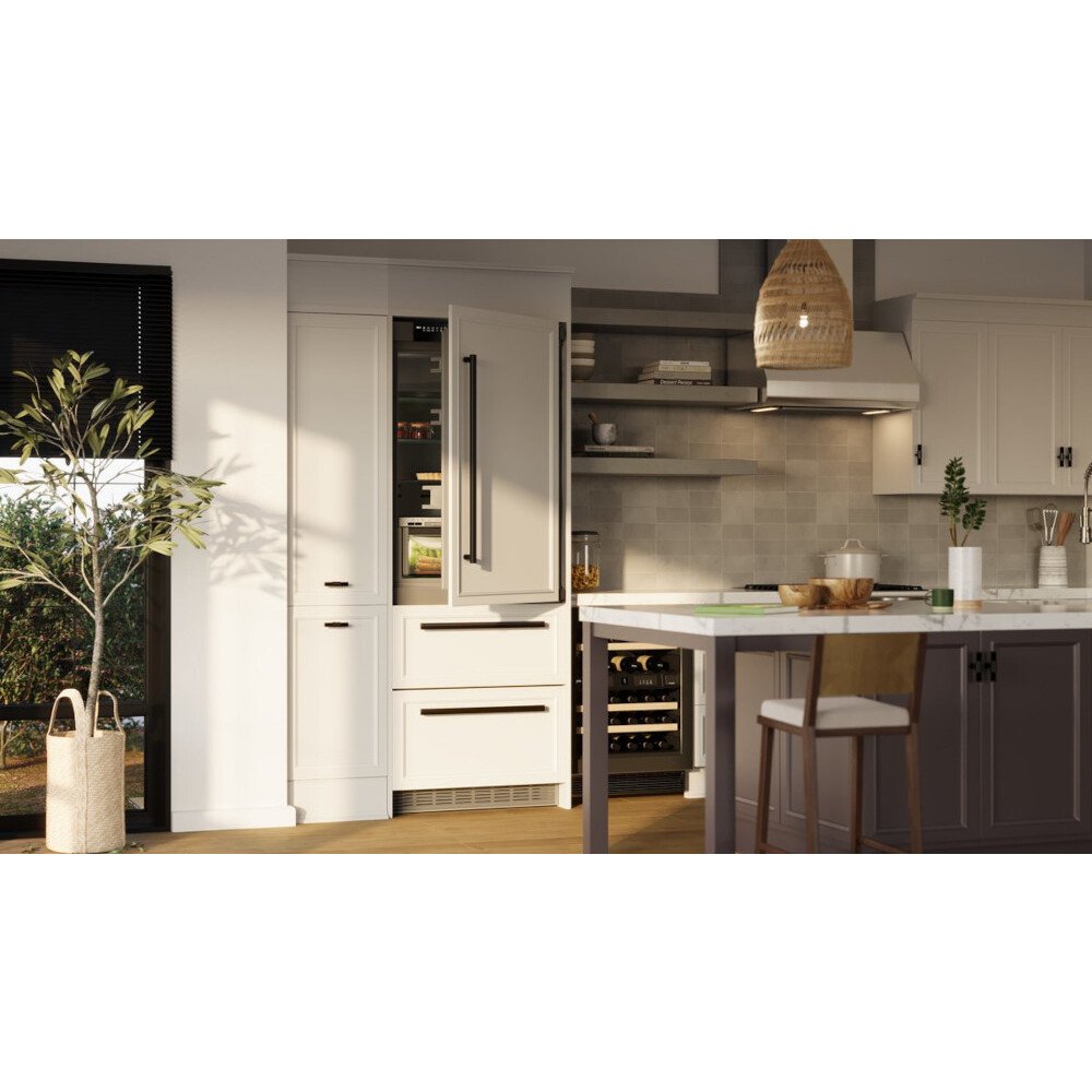 Liebherr ECBNe 7870 American Fridge Freezer, Silver, E Rated - 43304937390303 