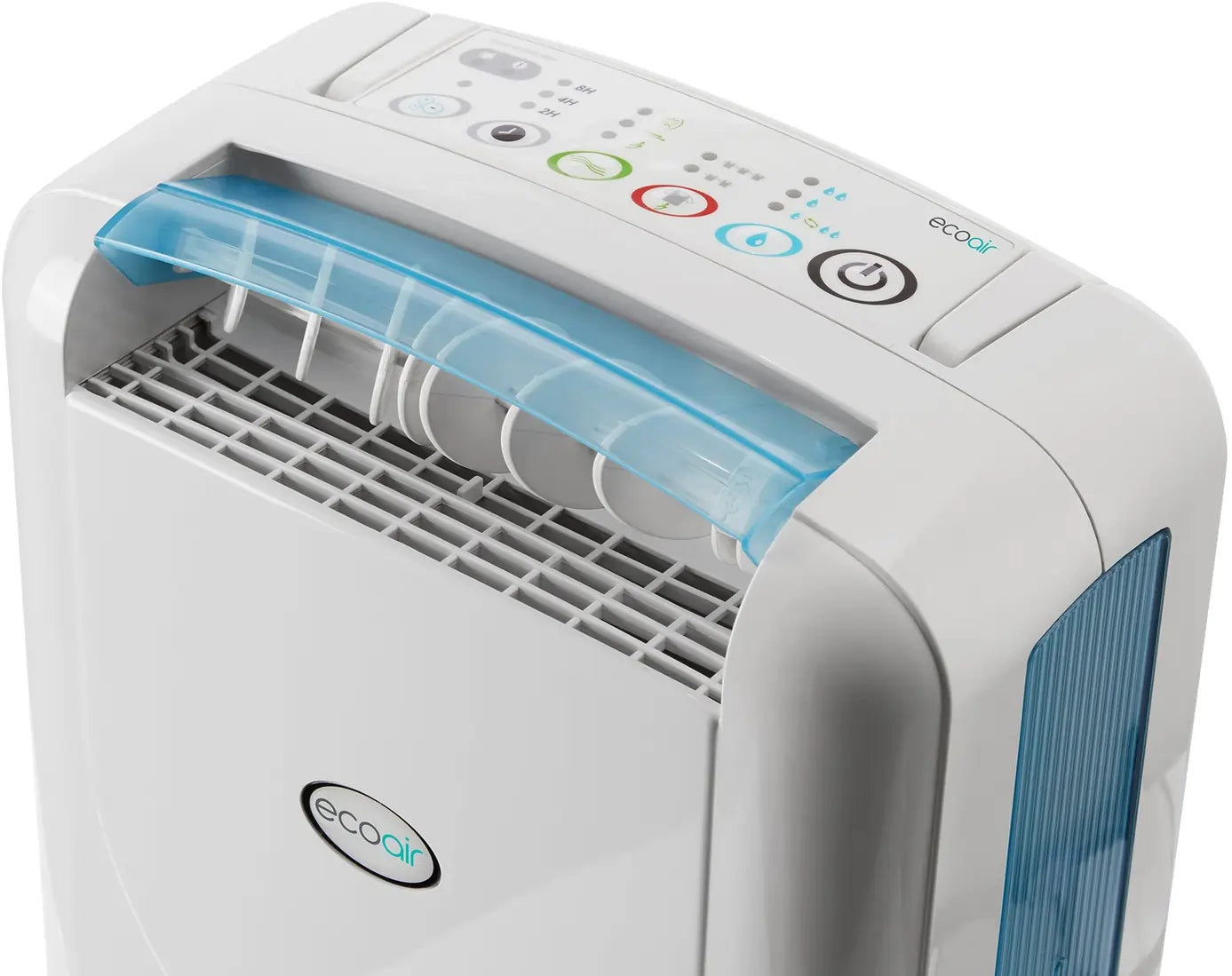 EcoAir DD1 CLASSIC MK6 7.5 Litre Desiccant Dehumidifier With Ioniser & Antibacterial Filter, White & Blue