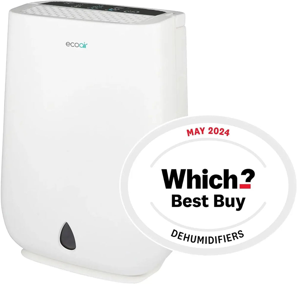 EcoAir DD3 CLASSIC MK3 11L/day Desiccant Dehumidifier with Digital Hygrometer, Antibacterial Filter - 43469950124255 