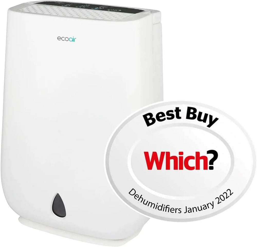 EcoAir DD3 CLASSIC MK3 11L/day Desiccant Dehumidifier with Digital Hygrometer, Antibacterial Filter - 43469950157023 
