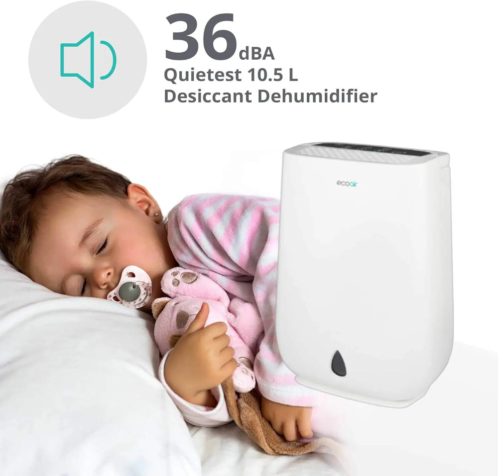 EcoAir DD3 CLASSIC MK3 11L/day Desiccant Dehumidifier with Digital Hygrometer, Antibacterial Filter - 43469949927647 