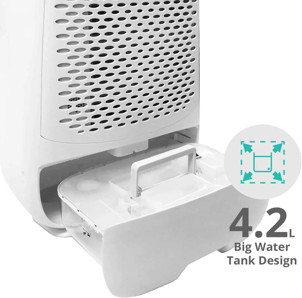 EcoAir DD3 CLASSIC MK3 11L/day Desiccant Dehumidifier with Digital Hygrometer, Antibacterial Filter - 43469949632735 