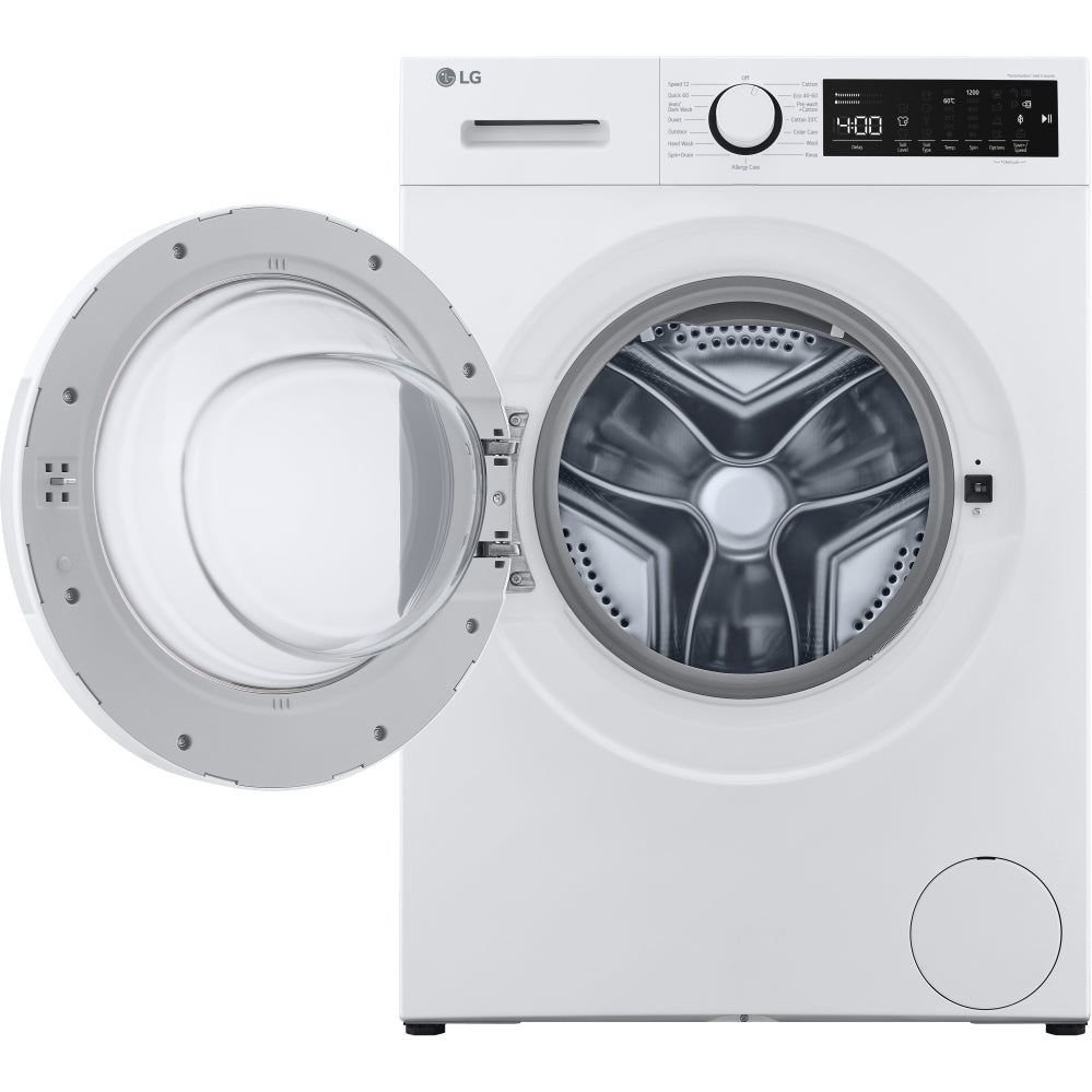 LG F2T208WSE 8kg 1200 Spin Washing Machine, White - 43416866947295 