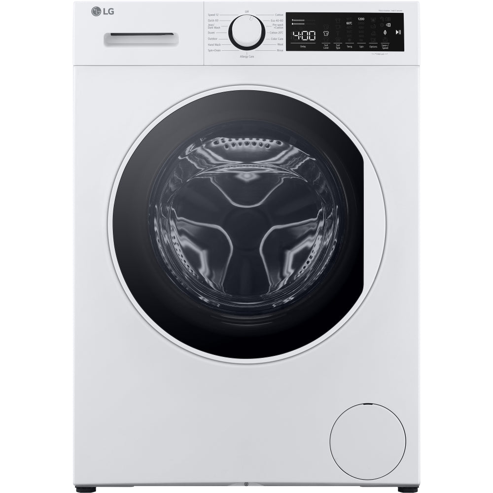 LG F2T208WSE 8kg 1200 Spin Washing Machine, White - 43416866980063 
