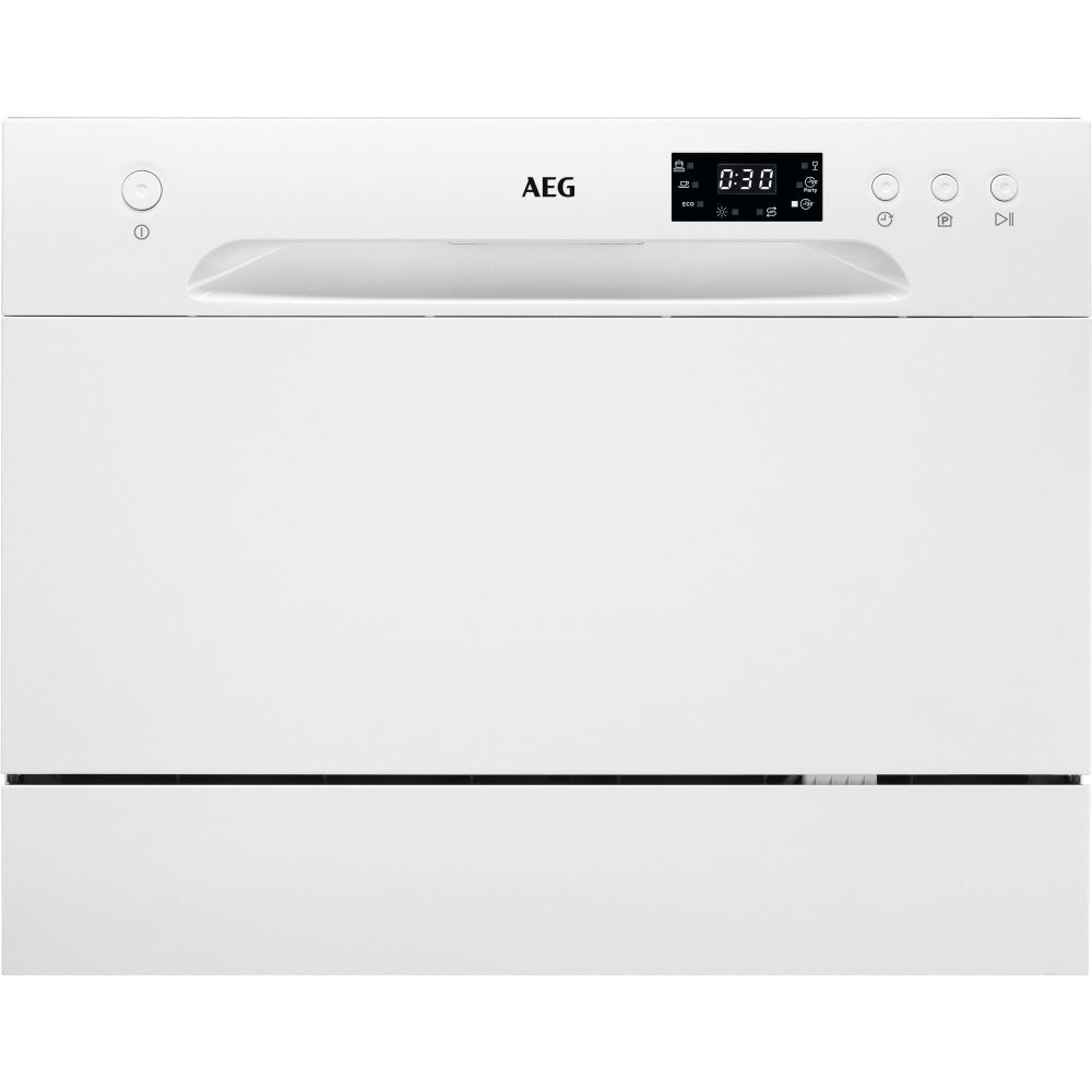 AEG FFB21200CW Compact Dishwasher,White,F Rated - 43724550373599 