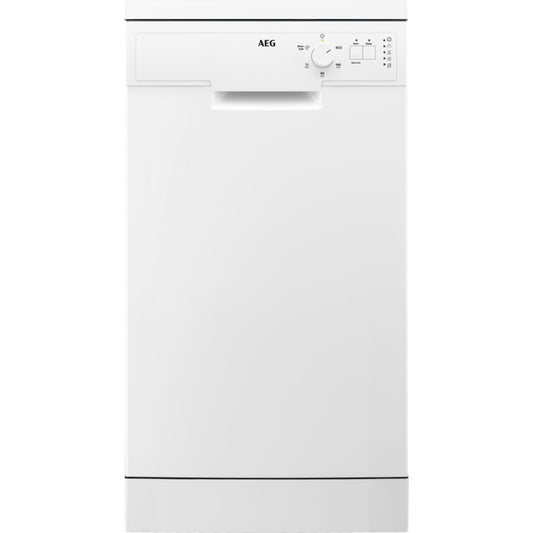 AEG FFX52507ZW Slimline Freestanding Dishwasher,White,E Rated