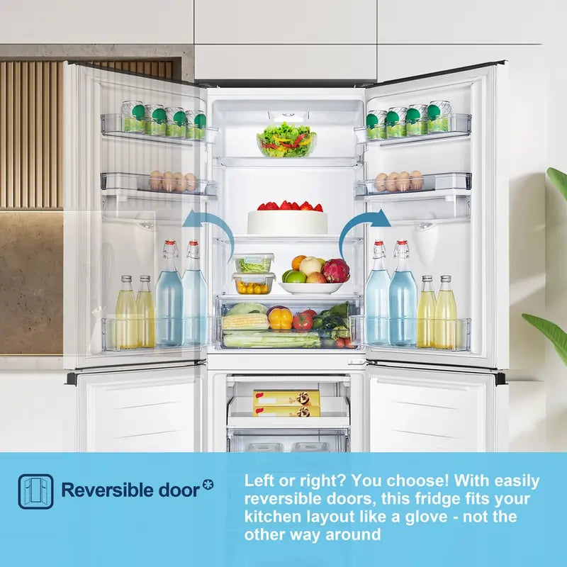 Fridgemaster MC55240DE 50/50 Non-Plumbed Freestanding Fridge Freezer, White