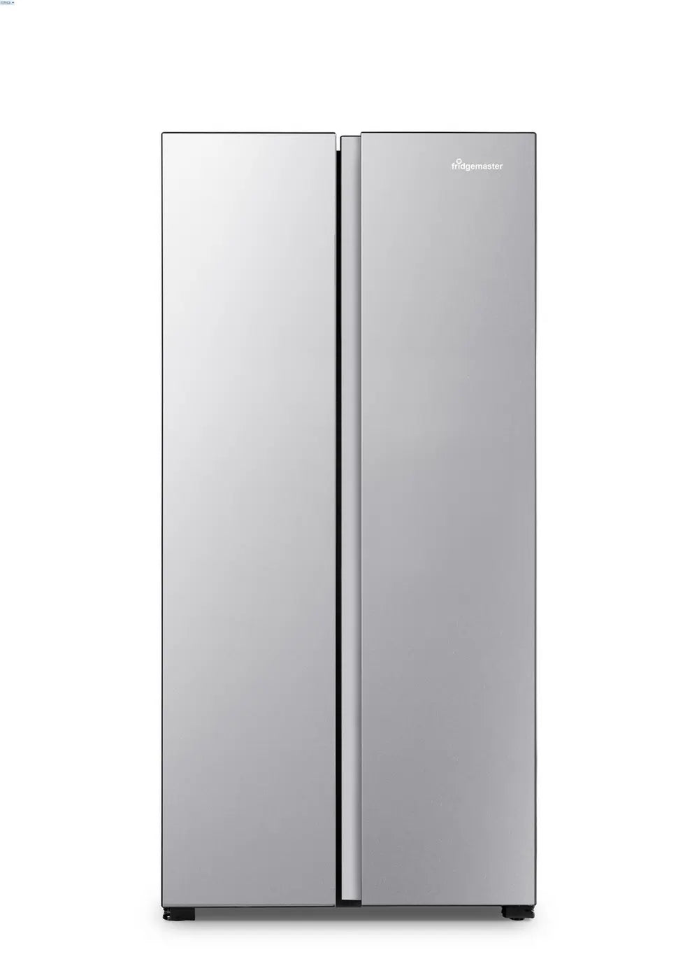 Fridgemaster MS83430ES 83.2cm 50/50 American Style Fridge Freezer, Silver - 73599414829429 