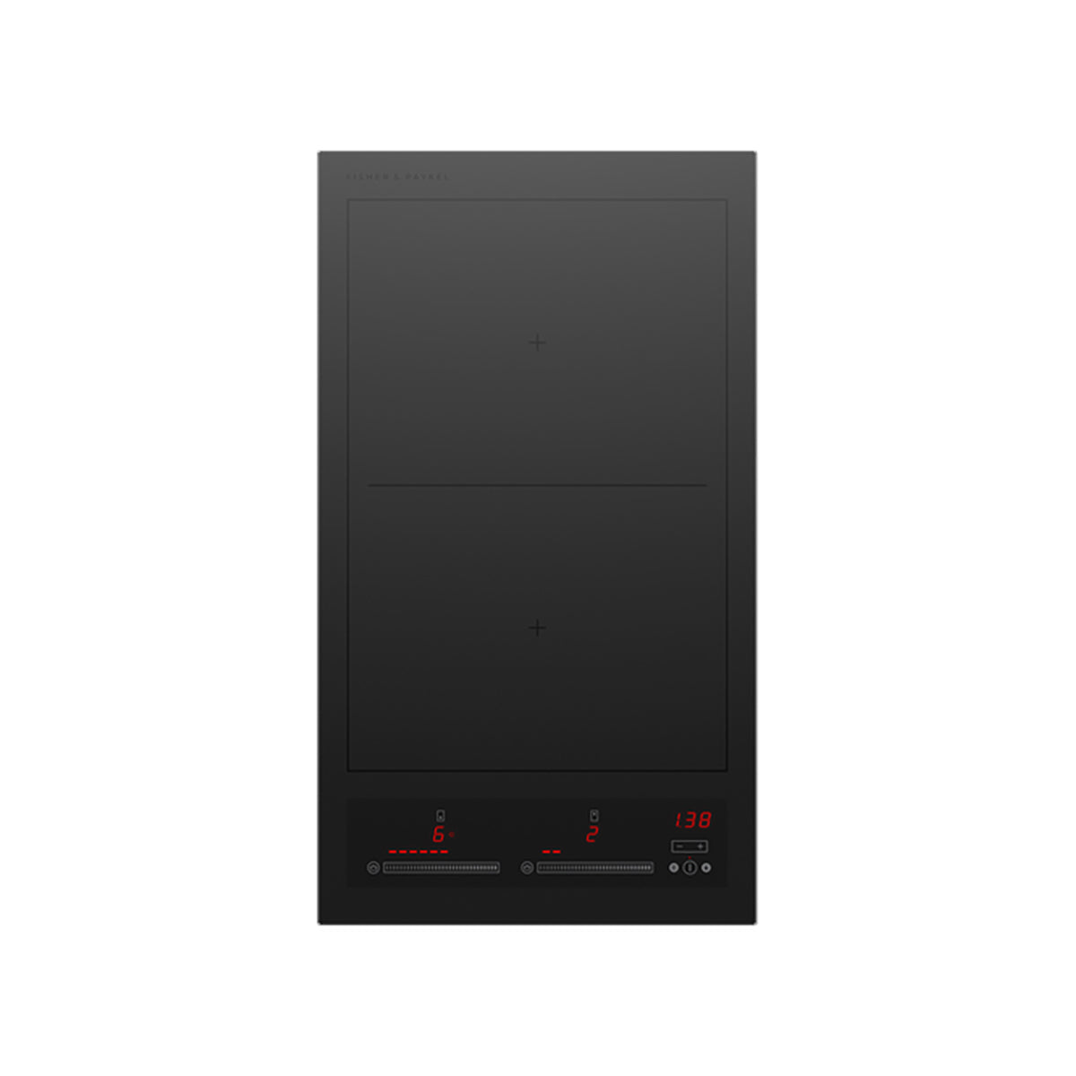 Fisher & Paykel CI302ZDTB5 Series 7 2 Zone Induction Hob, SmartZone, Minimal, 30cm Wide - Black Glass