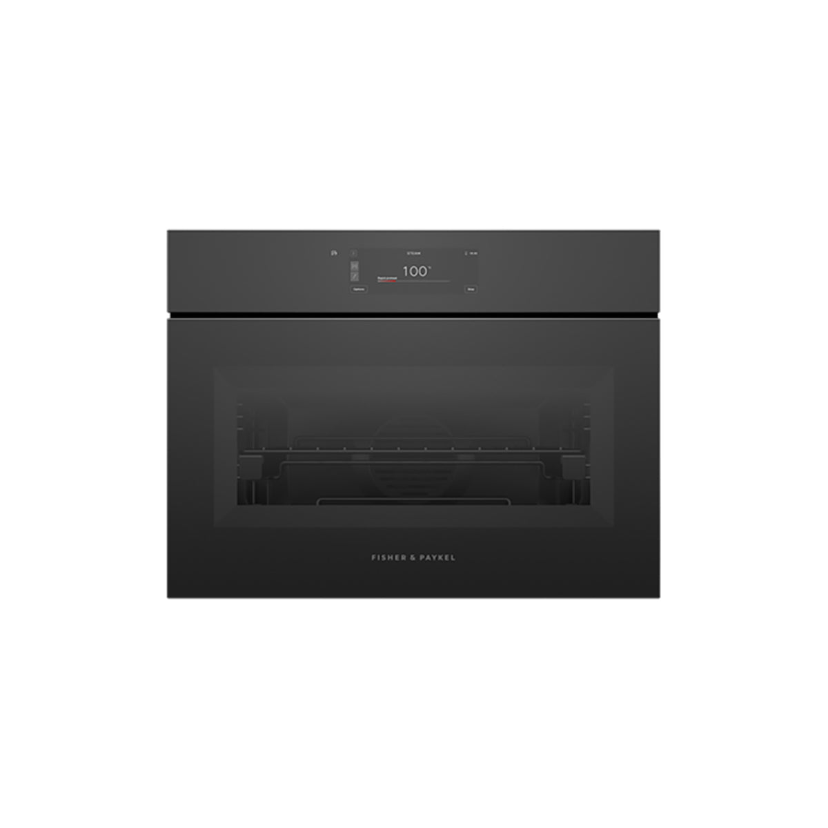 Fisher & Paykel OS60NAMHUNB5 Series 11 Minimal Handleless Compact Combi-Steam Oven, 55 Litre, 59.6cm Wide - Black Glass