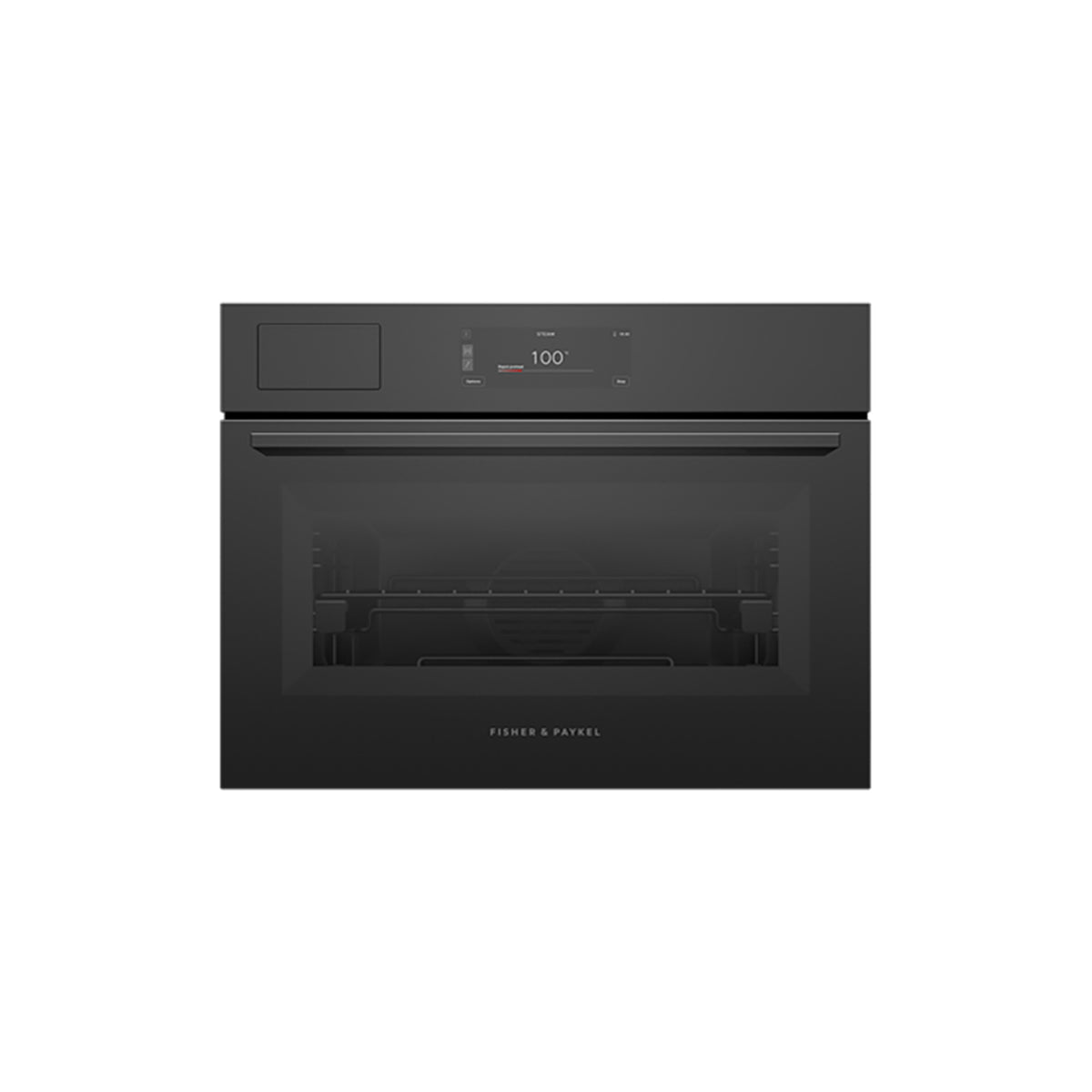 Fisher & Paykel OS60NAMVUB5 Series 9 Minimal Compact Combi-Steam Oven, 55 Litre, 59.6cm Wide - Black Glass