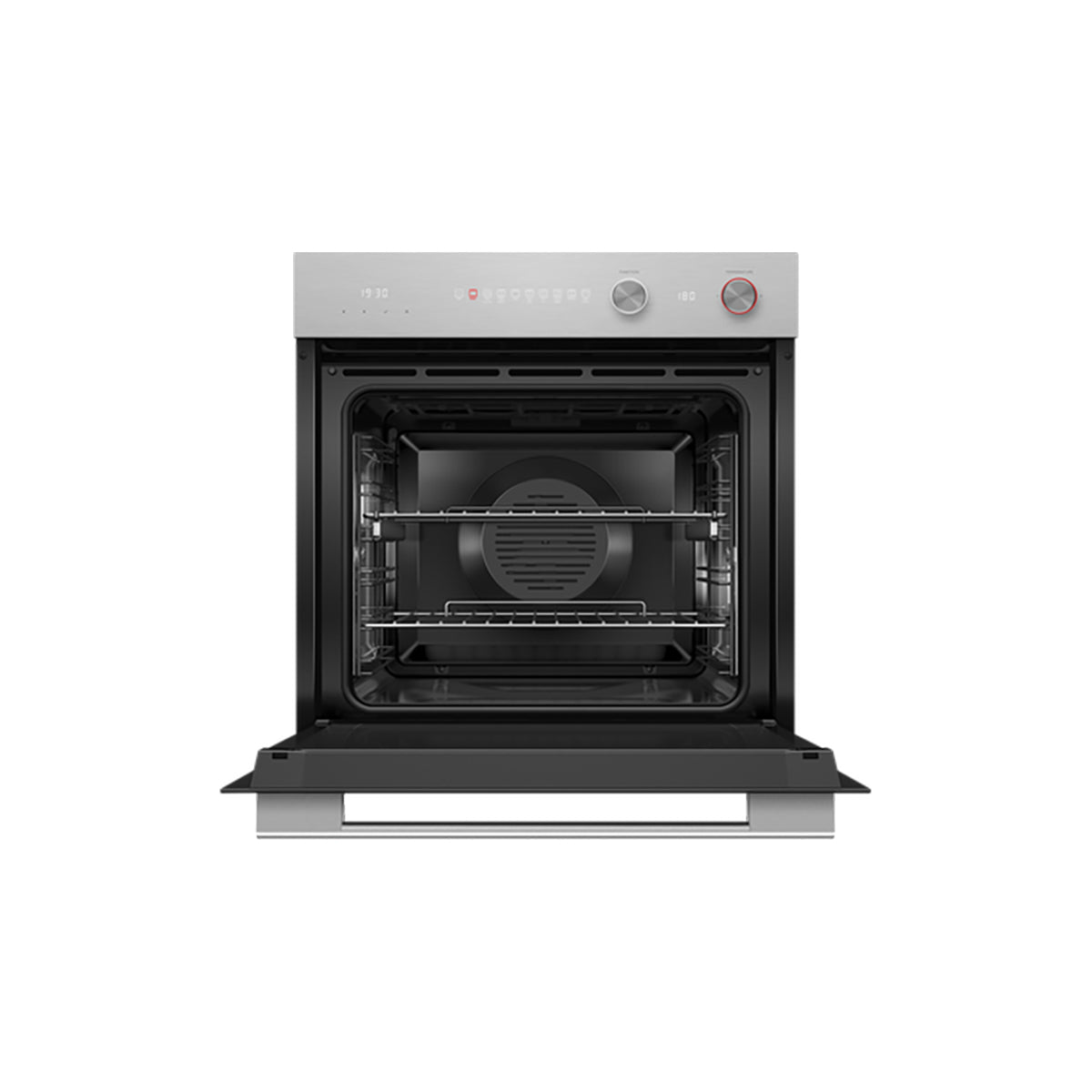 Fisher & Paykel OB60SACPGX5 Series 7 Contemporary Pyrolytic Oven, 9 Functions, 85 Litre, 59.6cm Wide - Brushed Silver Glass