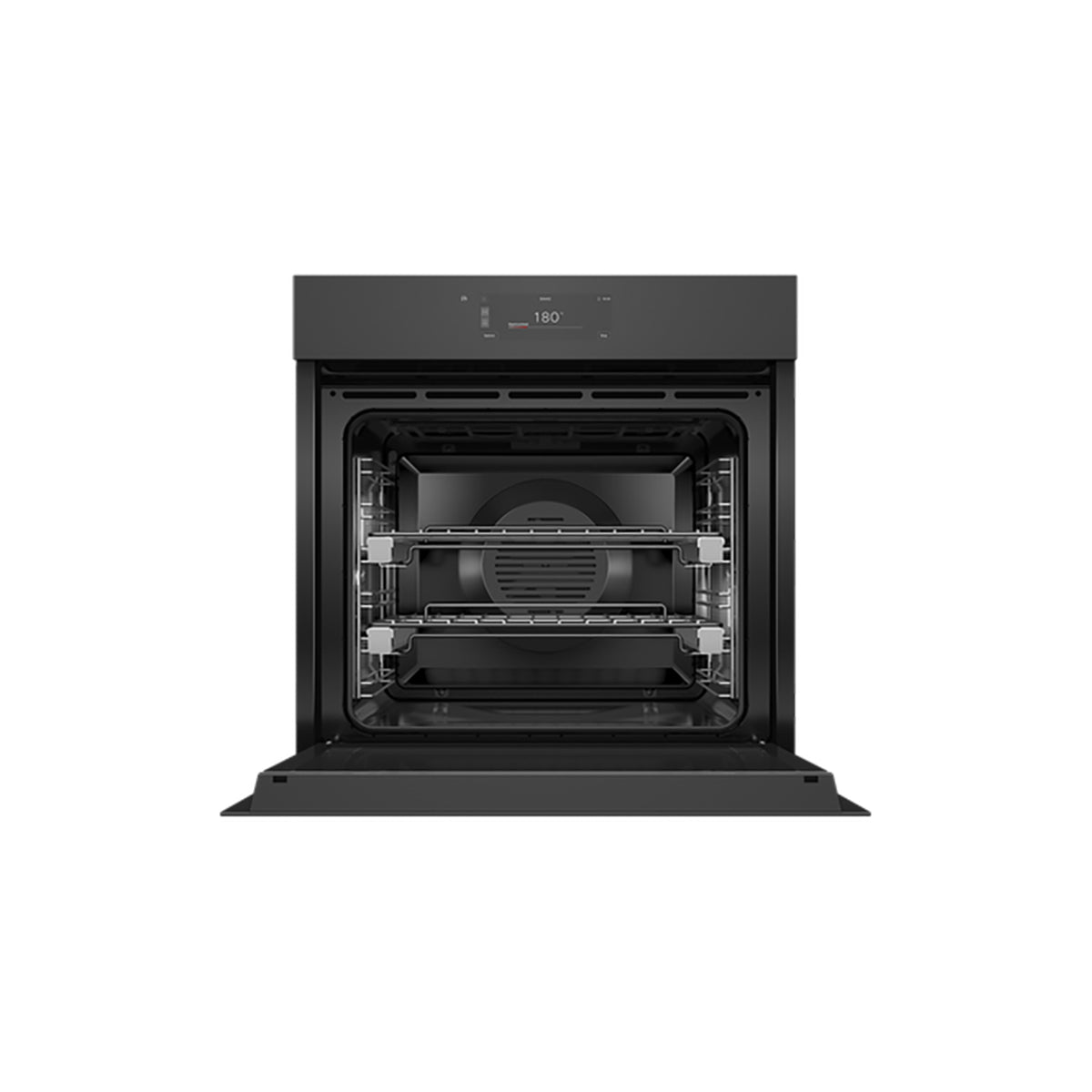 Fisher & Paykel OB60SAMPUNB5 Series 11 Minimal Handleless Pyrolytic Oven, 85 Litre, 16 Functions, 59.6cm Wide - Black Glass