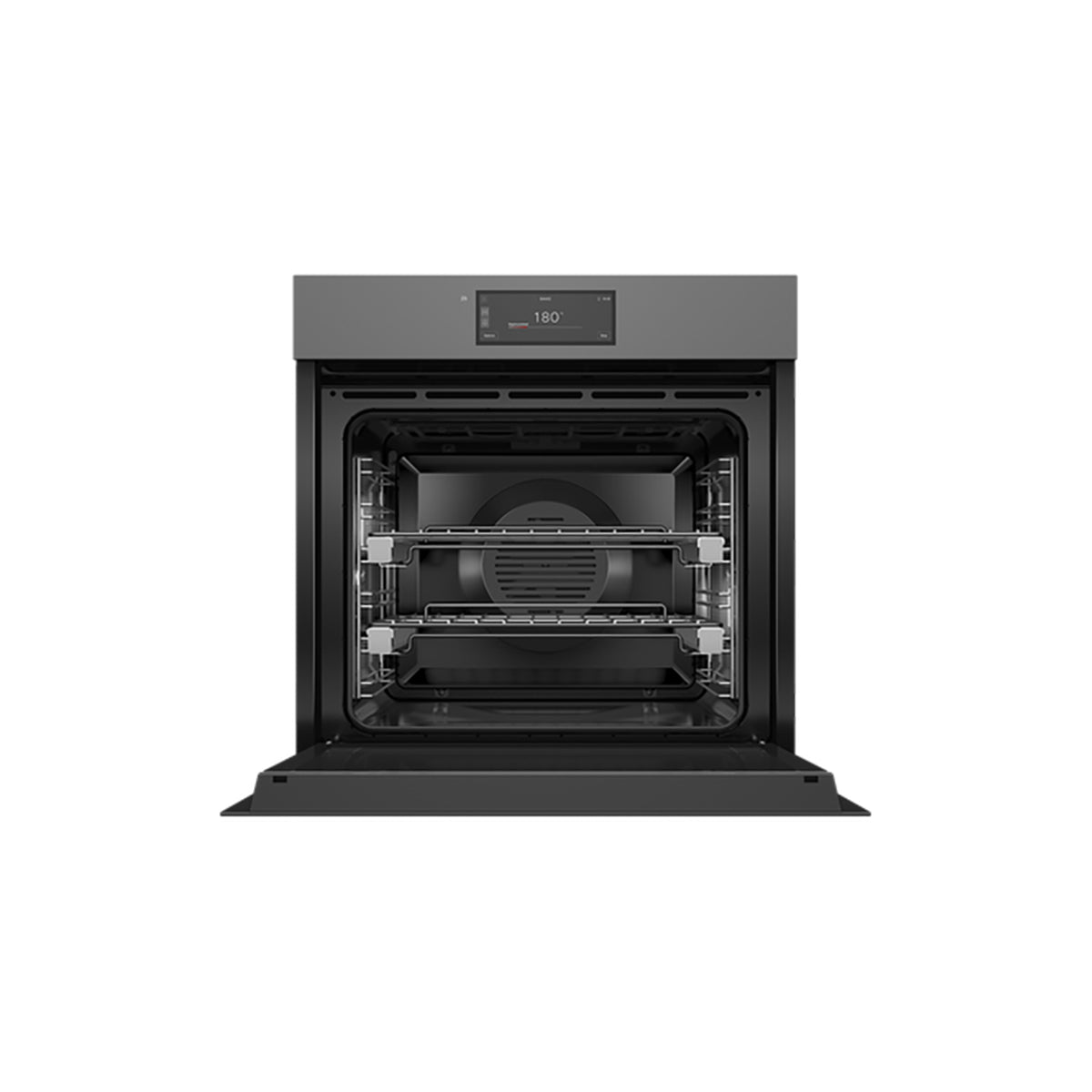 Fisher & Paykel OB60SAMPUNG5 Series 11 Minimal Handleless Pyrolytic Oven, 85 Litre, 16 Functions, 59.6cm Wide - Grey Glass