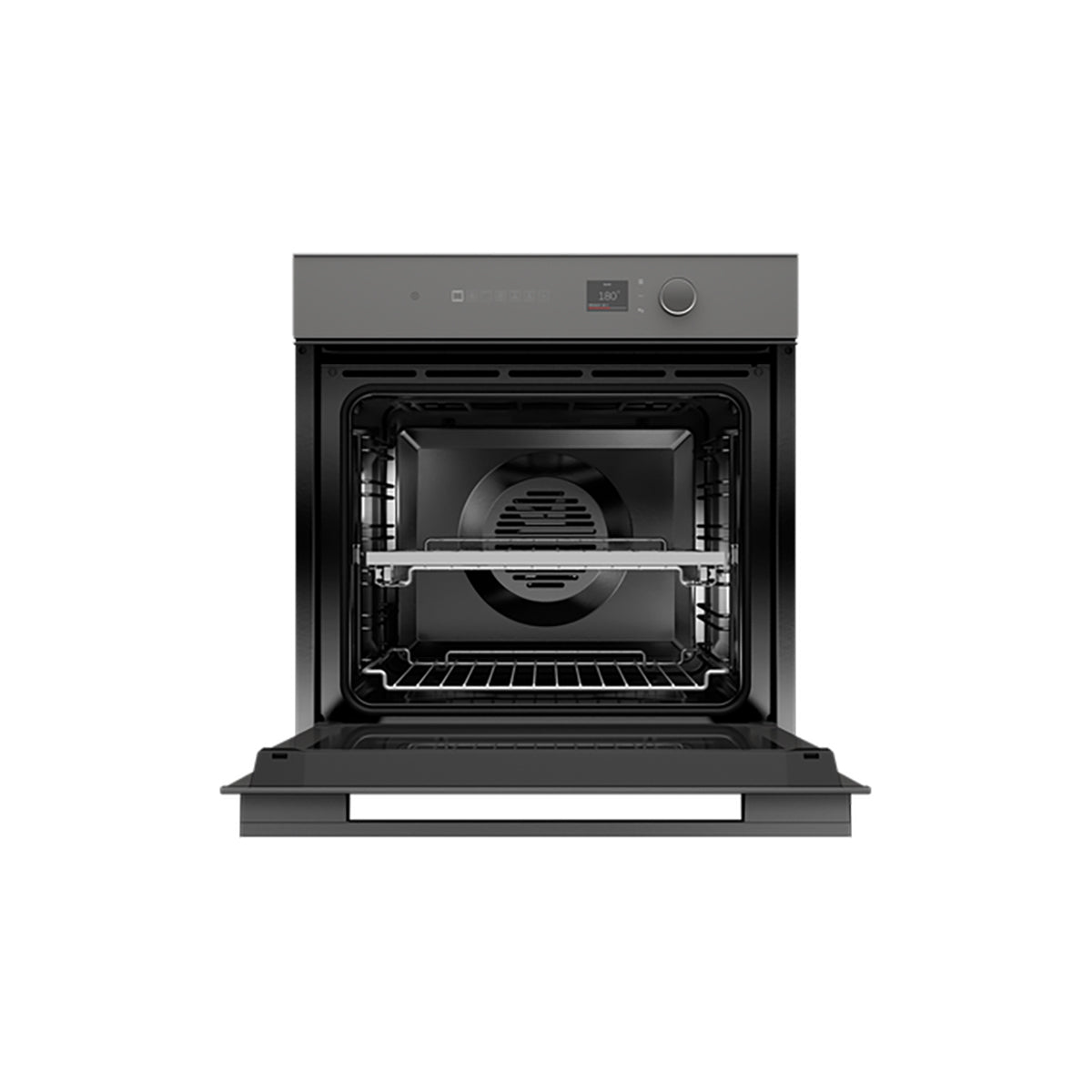 Fisher & Paykel OB60SM16PLG1 Series 7 Minimal Pyrolytic Oven, 16 Functions, 85 Litre, 59.6cm Wide - Grey Glass