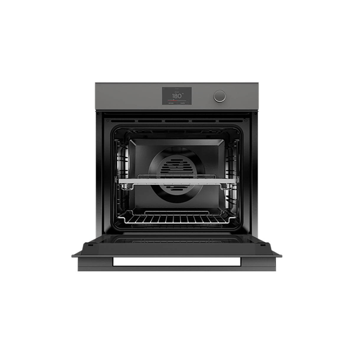 Fisher & Paykel OB60SMPTDG1 Series 9 Minimal Pyrolytic Oven, 16 Functions, 85 Litre, 59.6cm Wide - Grey Glass