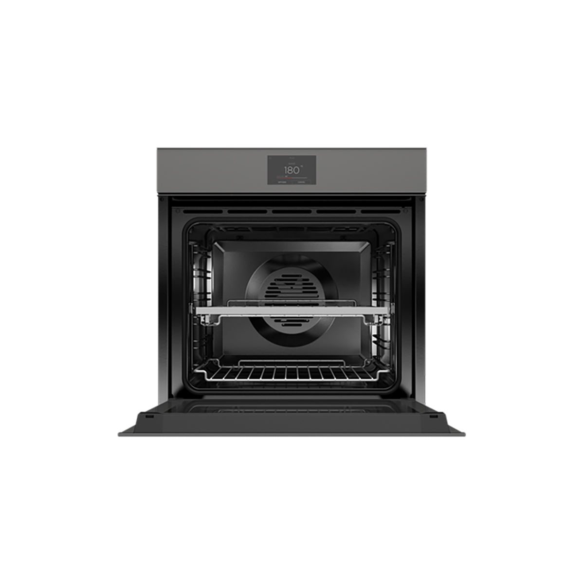 Fisher & Paykel OB60SMPTNG1 Series 9 Minimal Handleless Pyrolytic Oven, 85 Litre, 16 Functions, 59.6cm Wide - Grey Glass