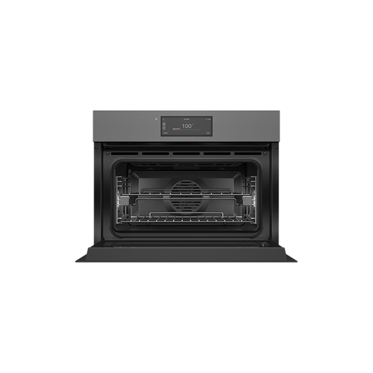 Fisher & Paykel OS60NAMHUNG5 Series 11 Minimal Handleless Compact Combi-Steam Oven, 55 Litre, 59.6cm Wide - Grey Glass