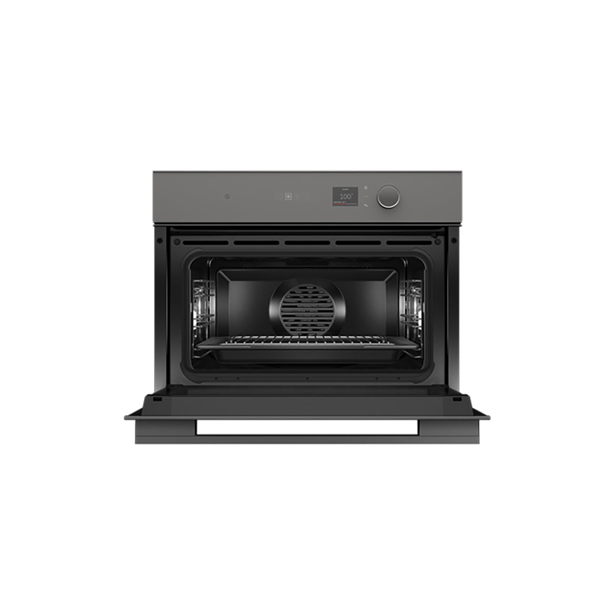 Fisher & Paykel OS60NMLG1 Series 7 Minimal Compact Combi-Steam Oven, 55 Litre, 18 Functions, 59.7cm Wide - Grey Glass