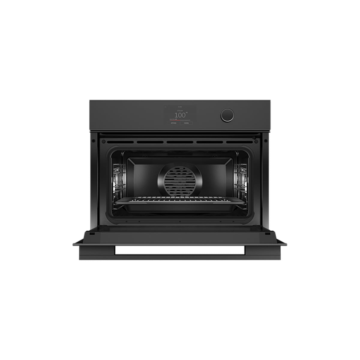 Fisher & Paykel OS60NMTDB1 Series 9 Minimal Compact Combi-Steam Oven, 23 Functions, 55 Litre, 59.6cm Wide - Black Glass