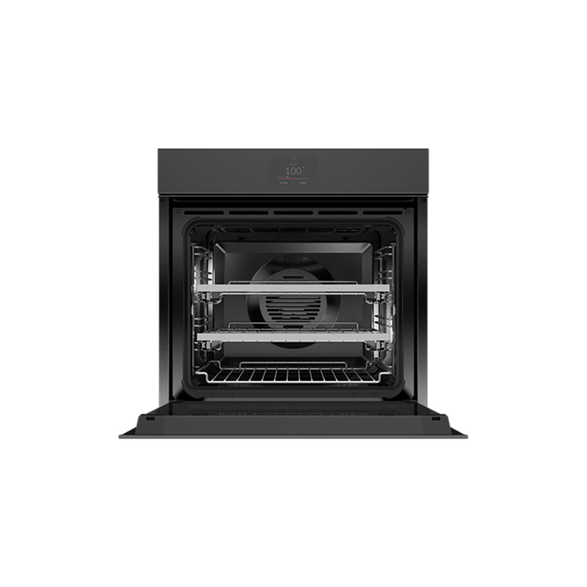 Fisher & Paykel OS60SMTNB1 Series 11 Minimal Handleless Combi-Steam Oven, 85 Litre, 23 Functions, 59.6cm Wide - Black Glass