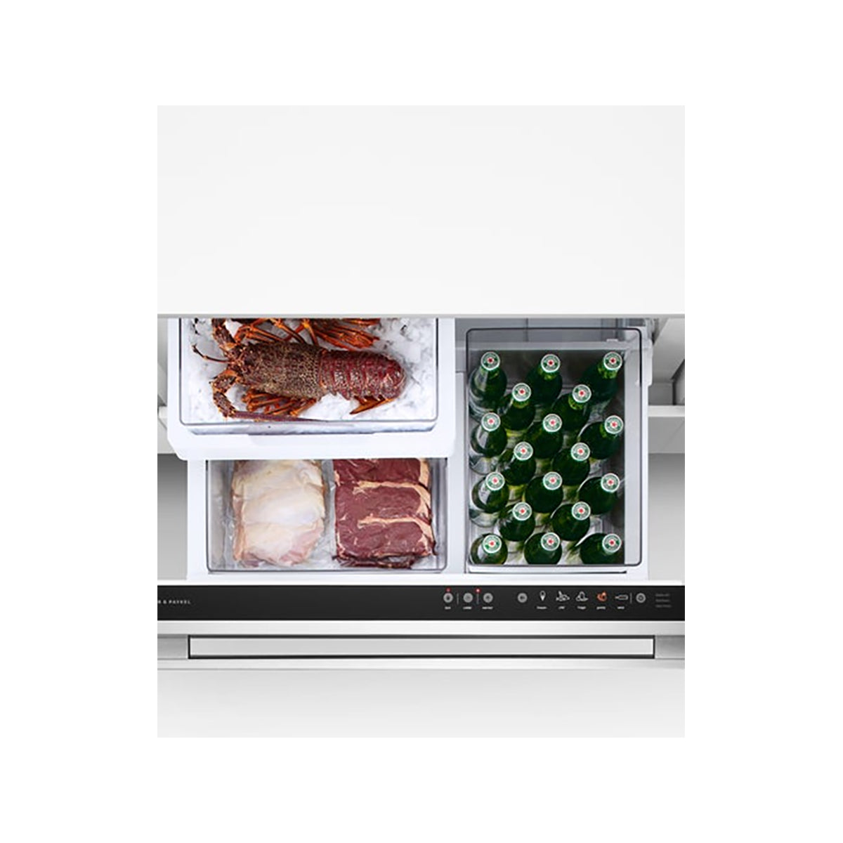Fisher & Paykel RB9064S1 Series 9 Integrated CoolDrawer™ Multi-Temperature Drawer, 104 Litre, 85.5cm Wide - Panel Ready