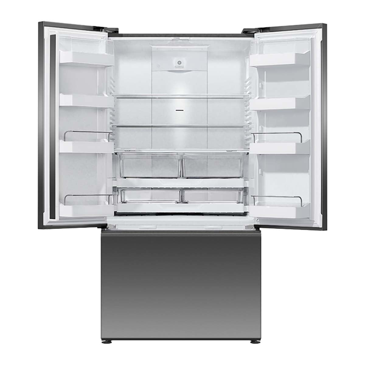 Fisher & Paykel RF540ANUB6 Series 7 569 Litre Freestanding French Door Refrigerator Freezer, Ice & Water, 90cm Wide - Black Stainless Steel