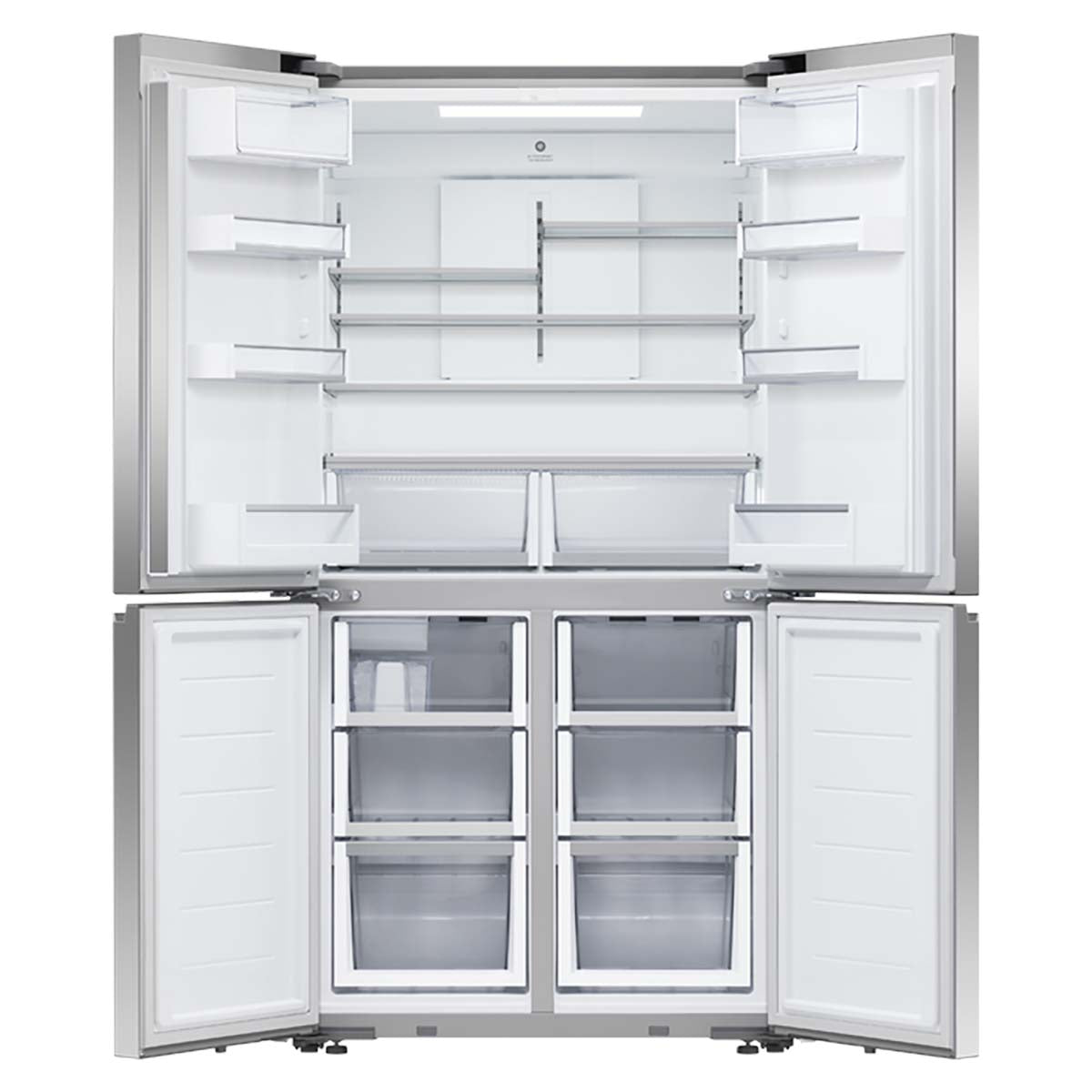 Fisher & Paykel RF605QNUVX1 Series 7 538 Litre Quad Door Refrigerator Freezer, Ice & Water, French Hinge, 90.5cm Wide - Stainless Steel