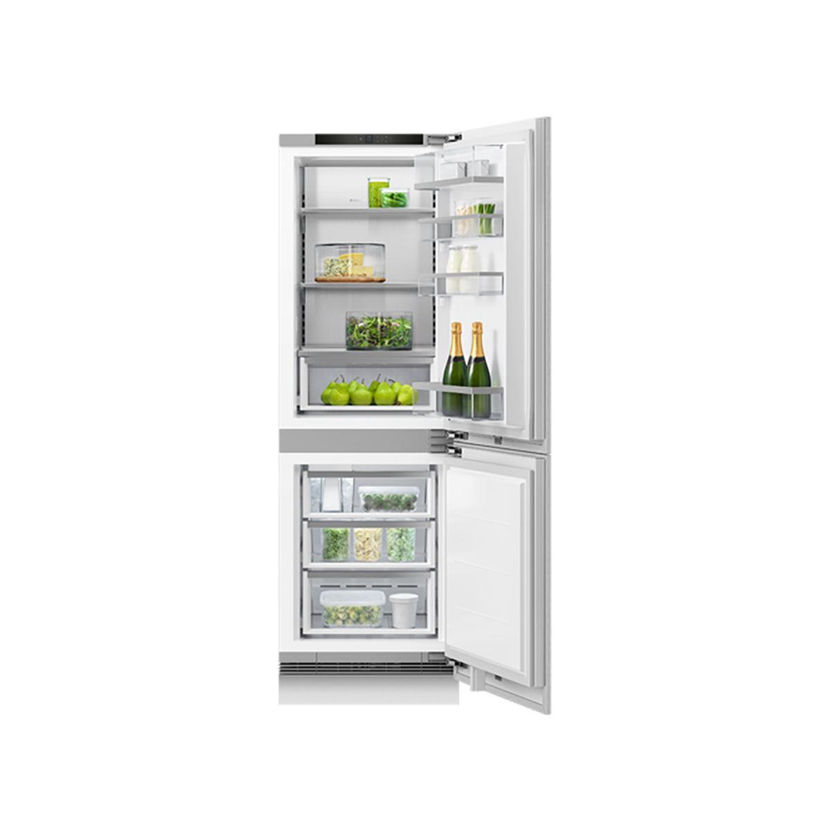 Fisher & Paykel RS6019BRU1 Series 9 Integrated Refrigerator Freezer, Ice & Water, 303 Litre, 59.2cm Wide - Panel Ready, Right Hinge