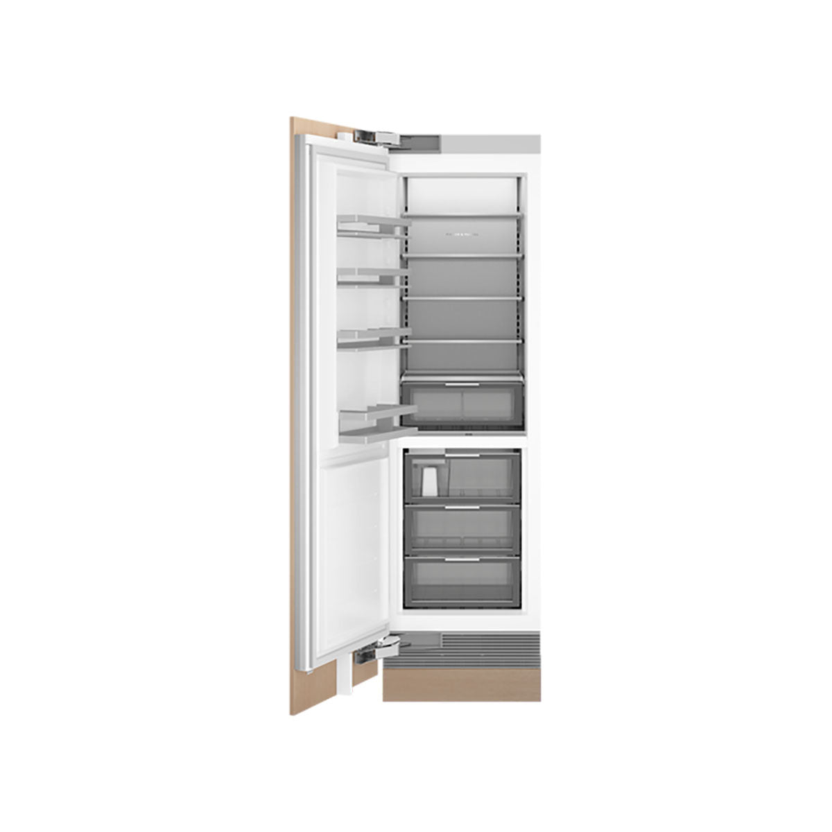 Fisher & Paykel RS6121FLJE1 Series 11 Integrated Column Freezer, Ice, 336 Litre, 60.3cm Wide - Panel Ready, Left Hinge