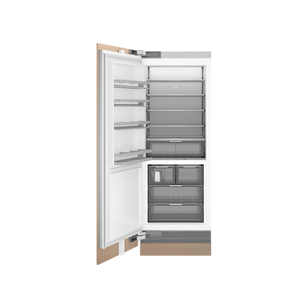 Fisher & Paykel RS7621FLJE1 Series 11 Integrated Column Freezer, 442 Litre, 75.6cm Wide - Panel Ready, Left Hinge