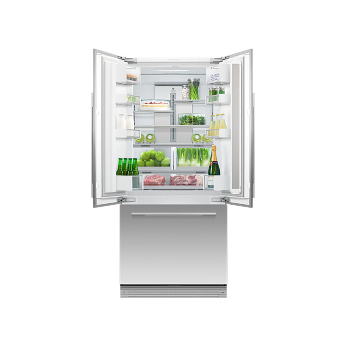 Fisher & Paykel RS80A3 Series 7 Integrated French Door Refrigerator With Bottom Freezer, 417 Litre, 79.6cm Wide - Panel Ready